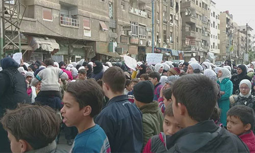 En fotos: Habitantes del sur de Damasco piden salida de terroristas